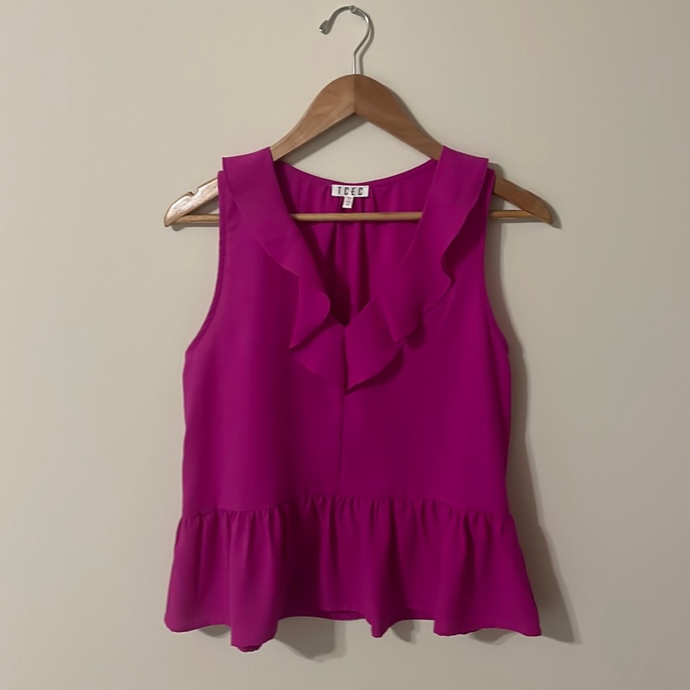 Ruffle pink blouse
